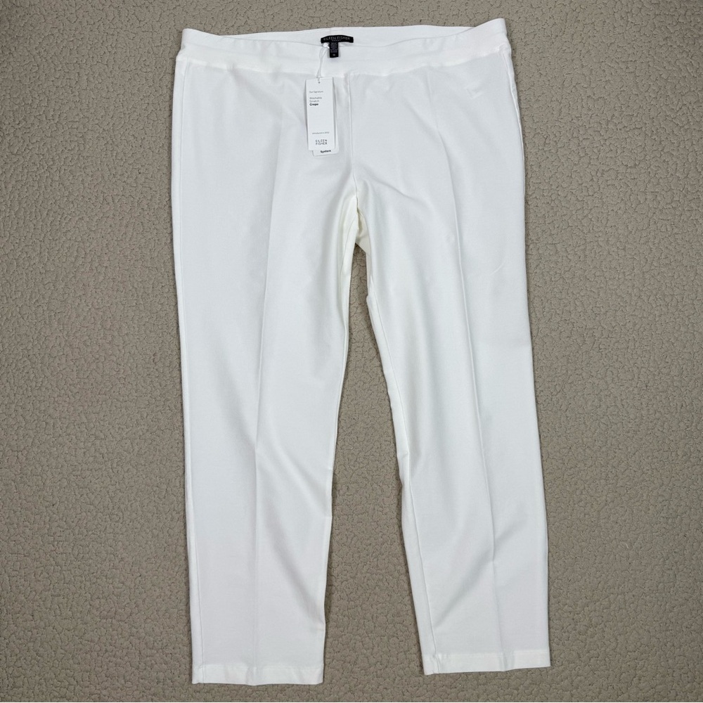 Eileen Fisher Slim Ankle Washable Stretch Crepe Pants